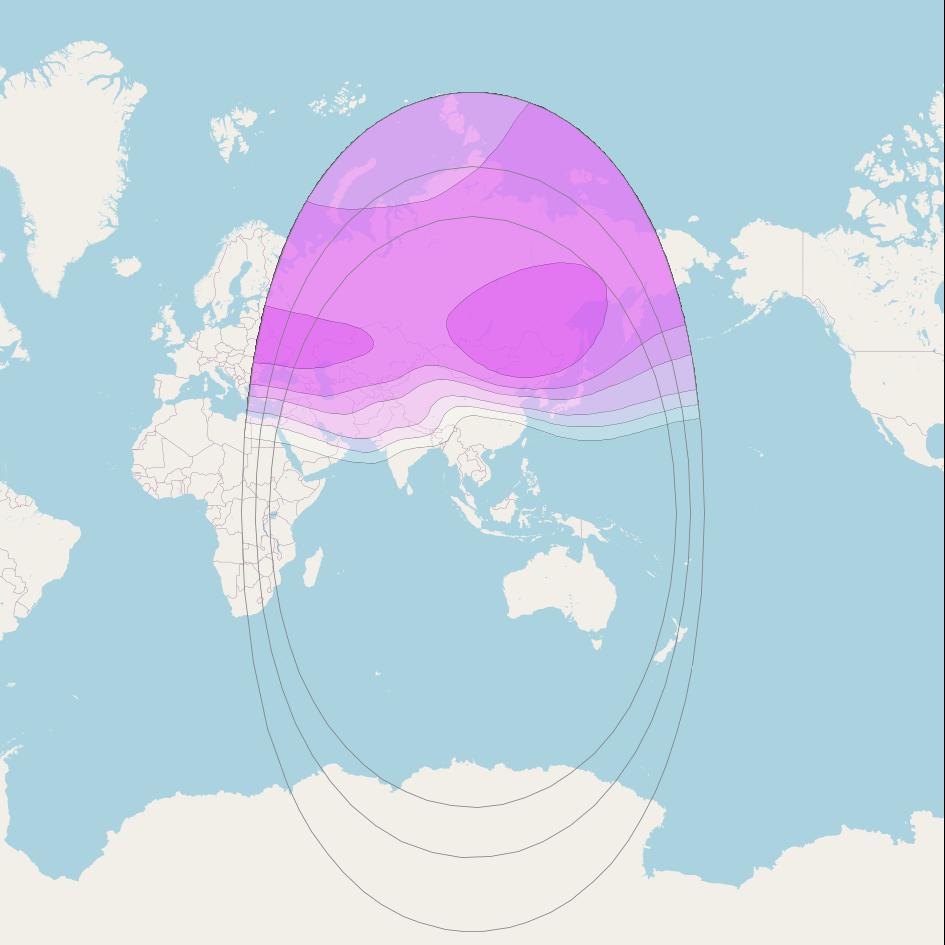 Express AMU3 at 103° E downlink C-band Fixed beam coverage map