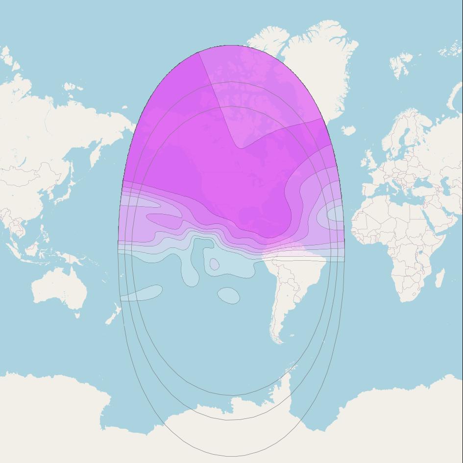 SES 20 at 103° W downlink C-band North America beam coverage map