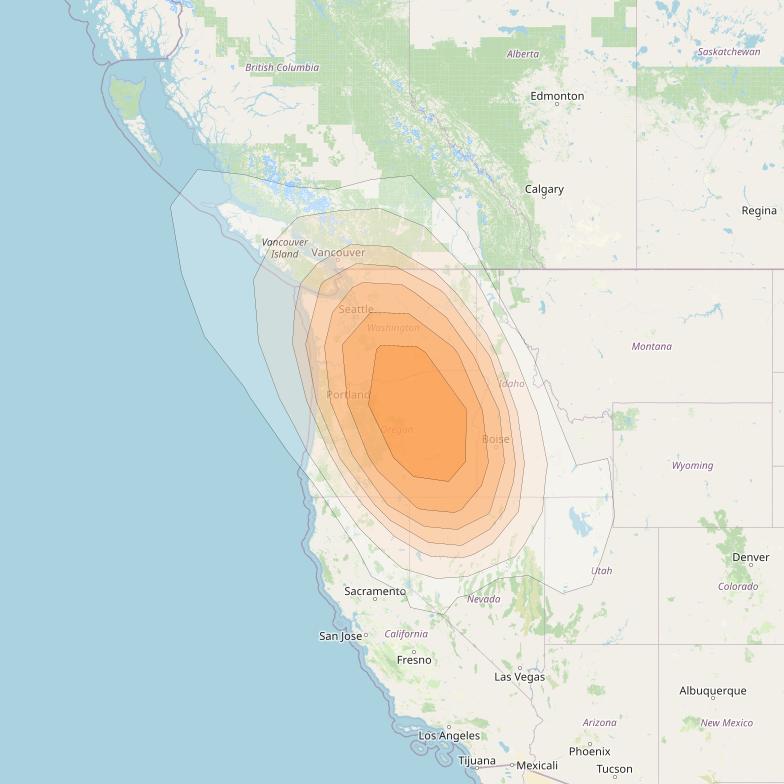 Directv 12 at 103° W downlink Ka-band A2BC (Granite) Spot beam coverage map