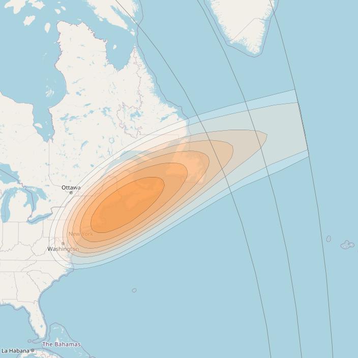 Wildblue 1 at 111° W downlink Ka-band Spot 117 (APA2GW16) beam coverage map