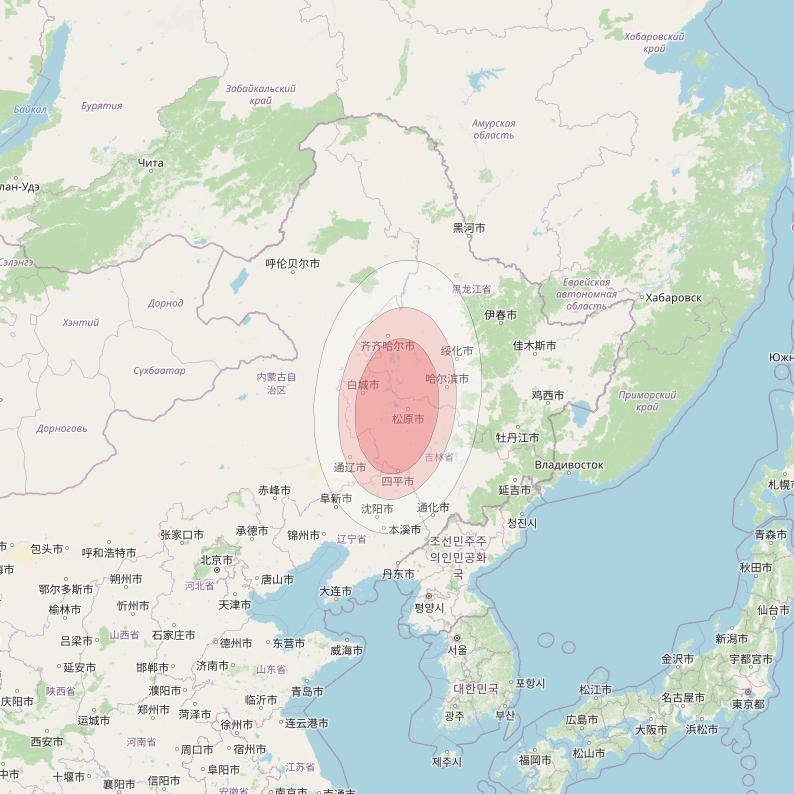 Thaicom 4 at 119° E downlink Ku-band Spot 301 beam coverage map