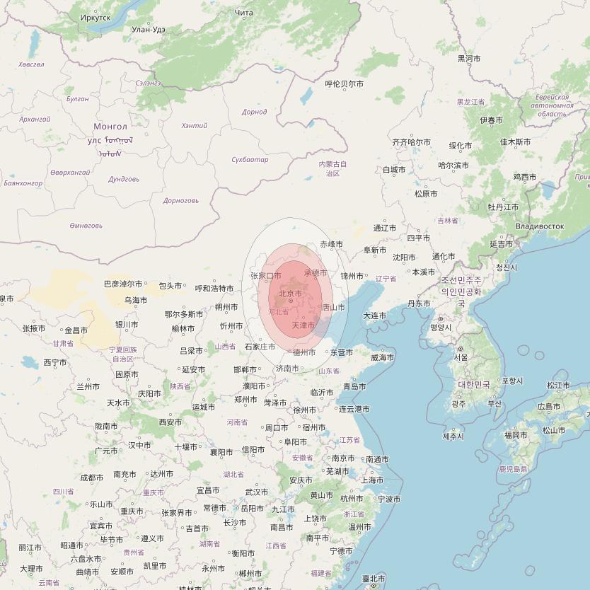 Thaicom 4 at 119° E downlink Ku-band Spot 304 beam coverage map