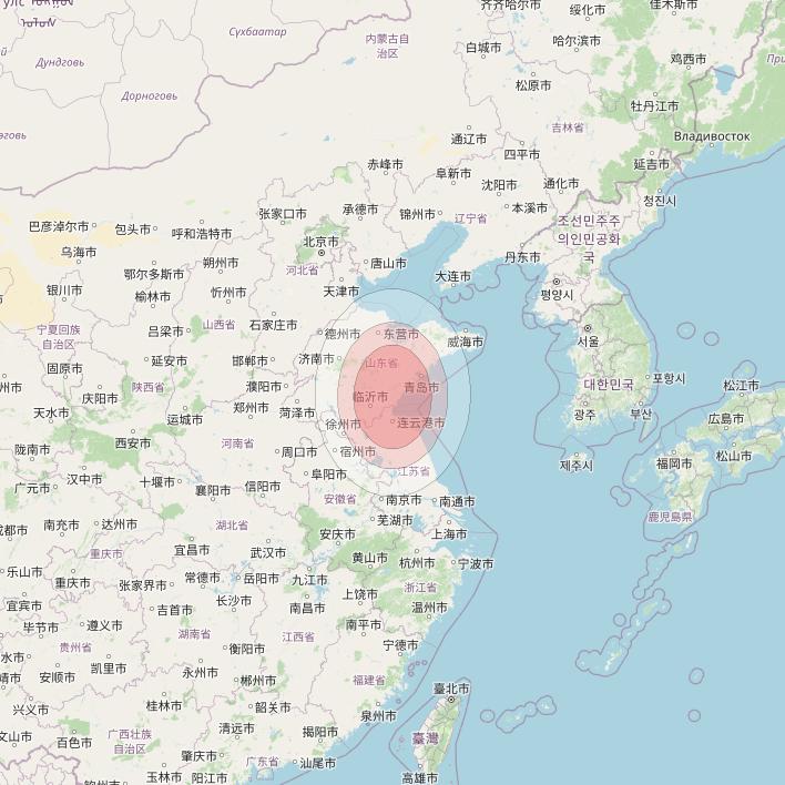 Thaicom 4 at 119° E downlink Ku-band Spot 308 beam coverage map