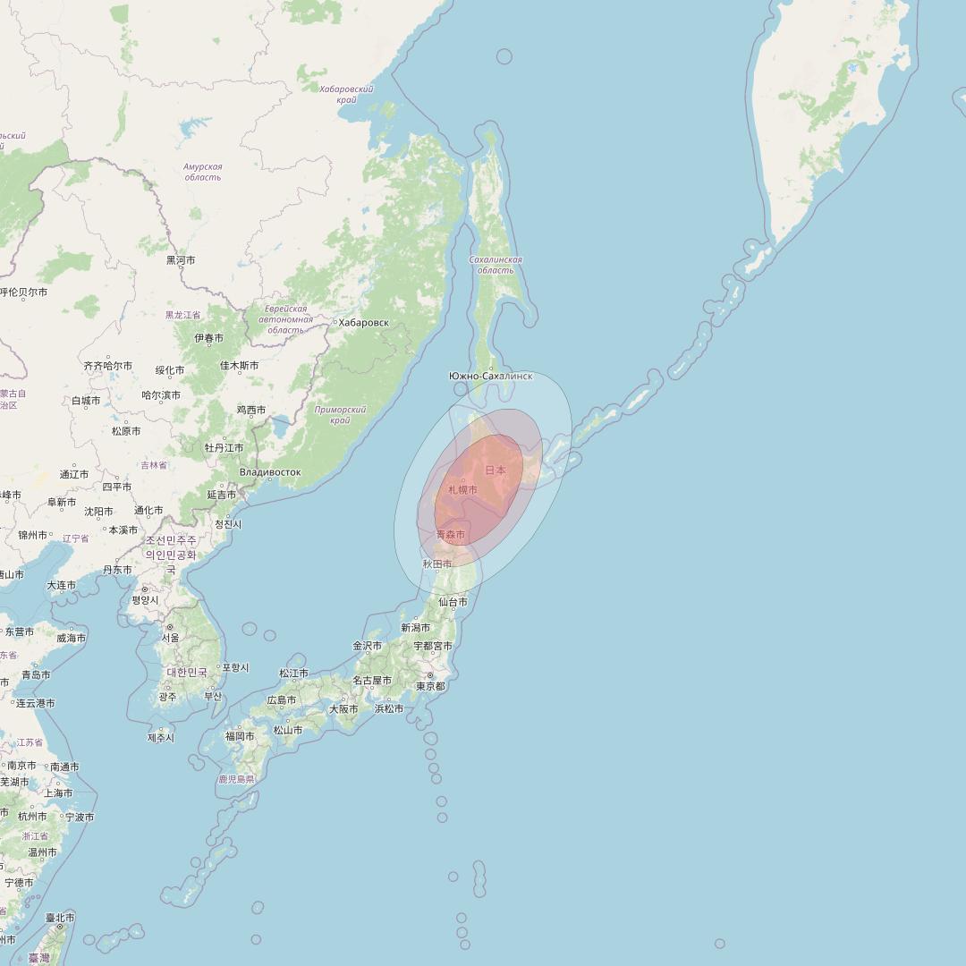 Thaicom 4 at 119° E downlink Ku-band Spot 401 beam coverage map