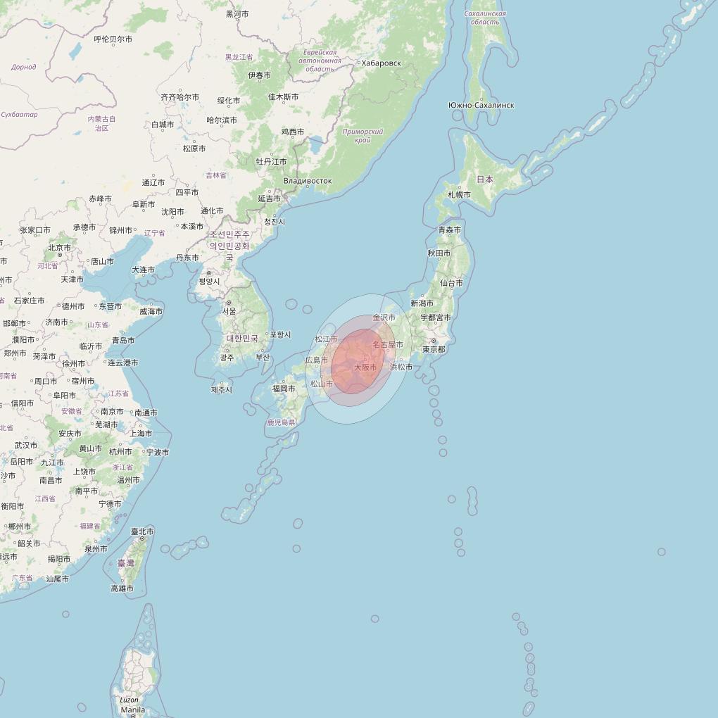 Thaicom 4 at 119° E downlink Ku-band Spot 403 beam coverage map