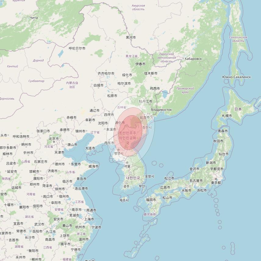 Thaicom 4 at 119° E downlink Ku-band Spot 406 beam coverage map