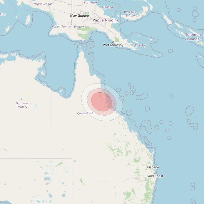 Thaicom 4 at 119° E downlink Ku-band Spot 503 beam coverage map