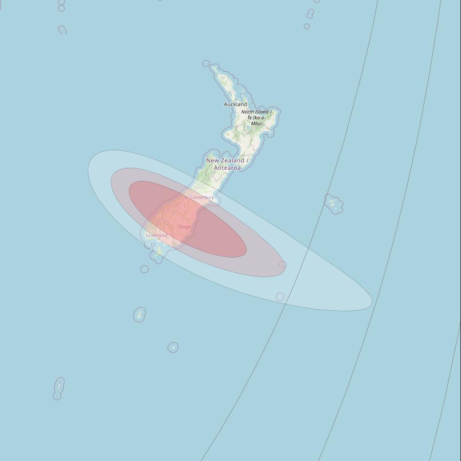 Thaicom 4 at 119° E downlink Ku-band Spot 511 beam coverage map