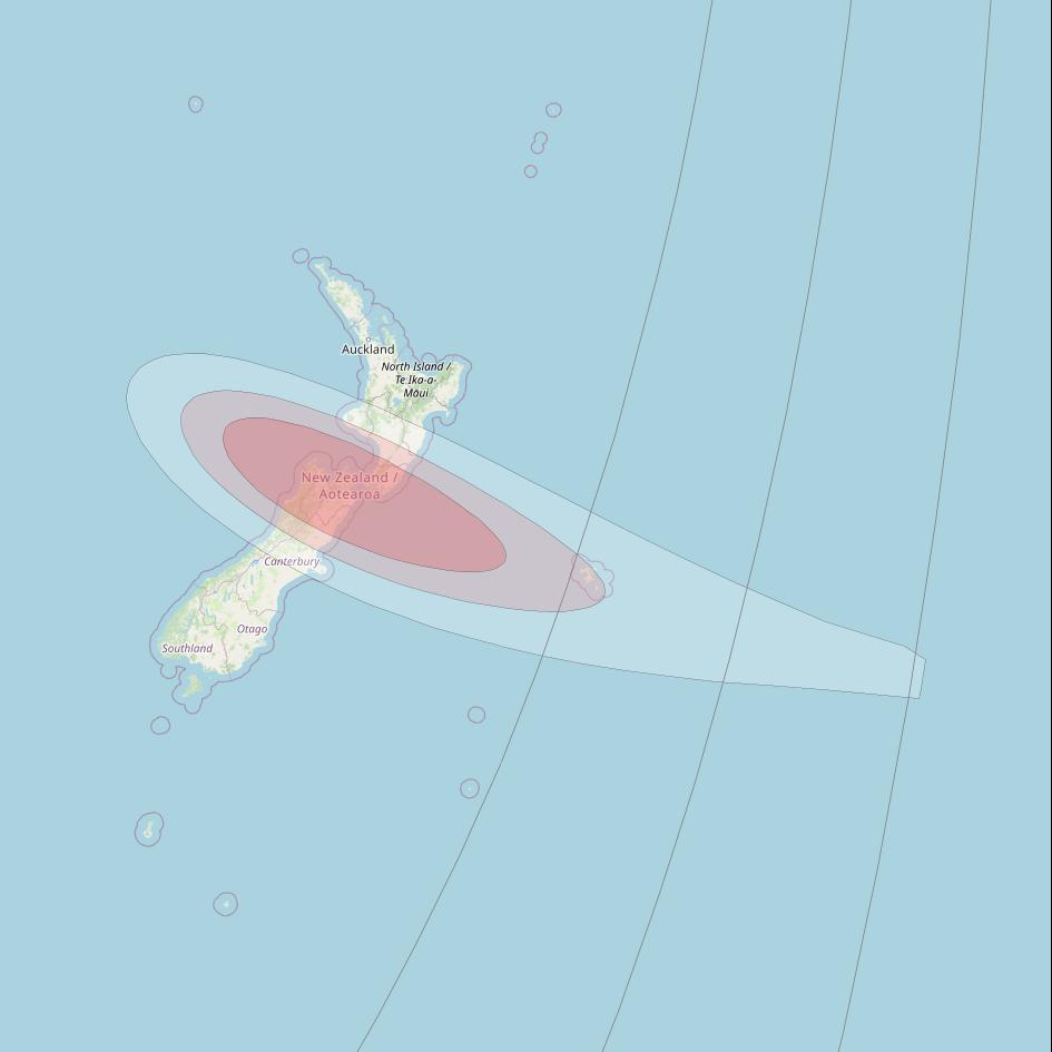 Thaicom 4 at 119° E downlink Ku-band Spot 512 beam coverage map