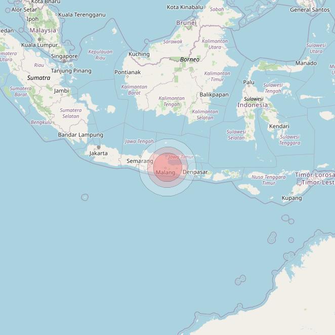 Thaicom 4 at 119° E downlink Ku-band Spot 606 beam coverage map