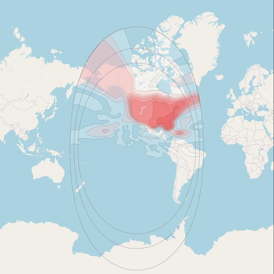 Echostar 14 at 119° W downlink Ku-band CONUS beam coverage map