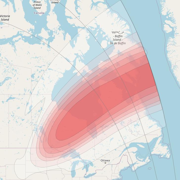 SES 15 at 129° W downlink Ku-band User Spot 02 beam coverage map