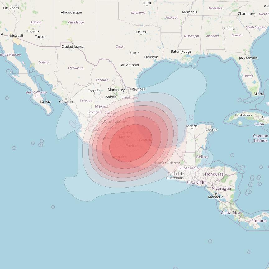 SES 15 at 129° W downlink Ku-band User Spot 32 beam coverage map