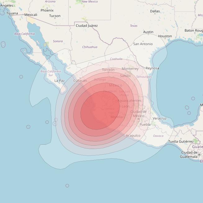 SES 15 at 129° W downlink Ku-band User Spot 33 beam coverage map