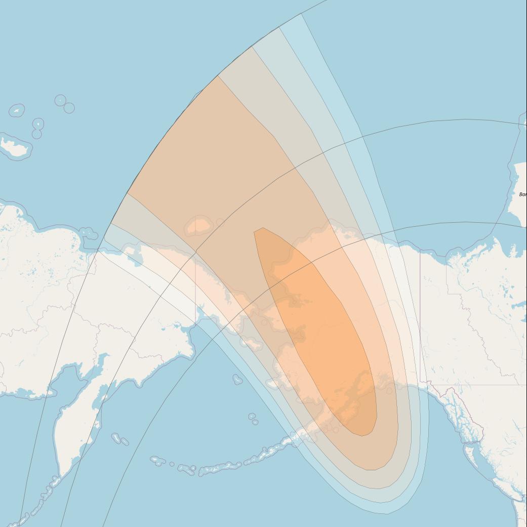 Galaxy 33 at 133° W downlink Ka-band Spot beam coverage map