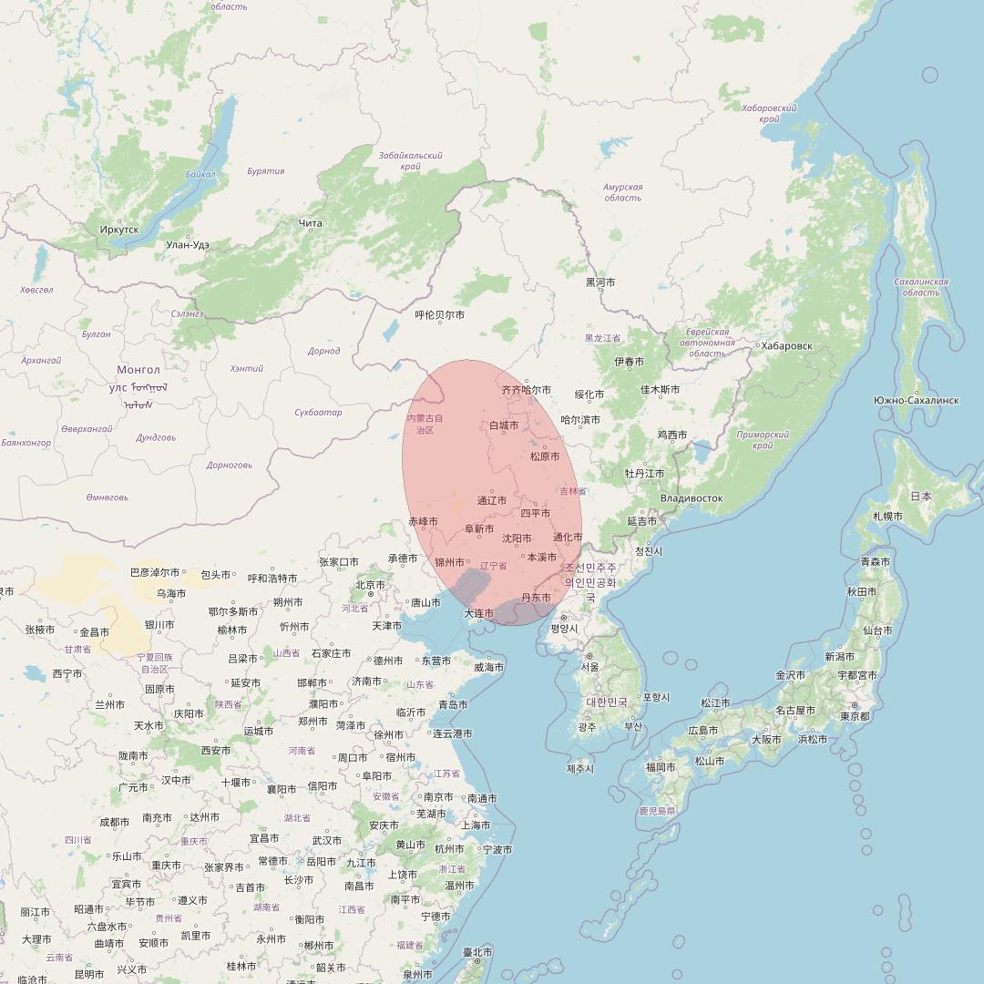 APSTAR 6D at 134° E downlink Ku-band S05 User Spot beam coverage map