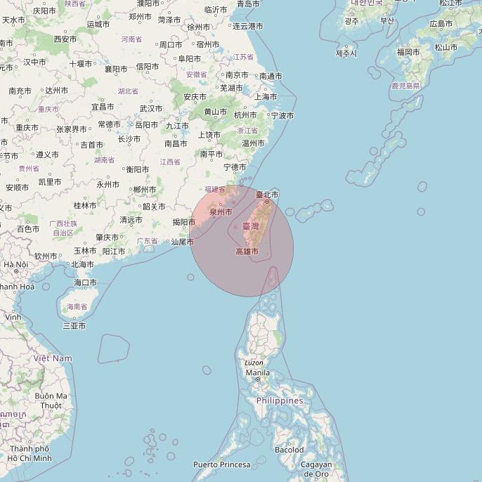 APSTAR 6D at 134° E downlink Ku-band S09 User Spot beam coverage map