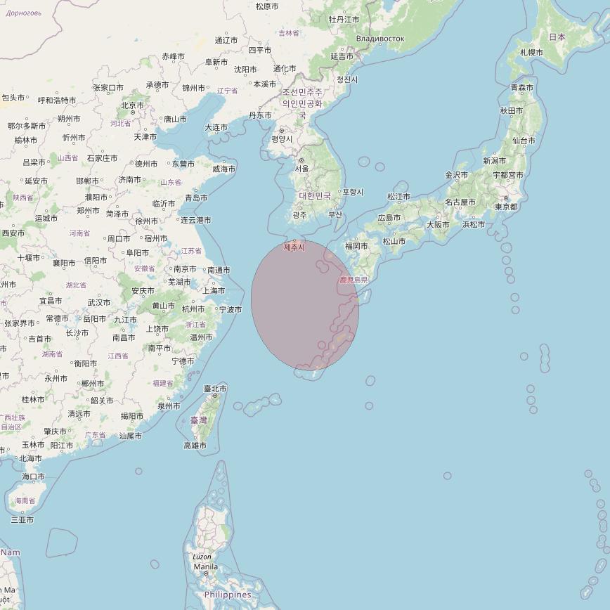 APSTAR 6D at 134° E downlink Ku-band S21 User Spot beam coverage map