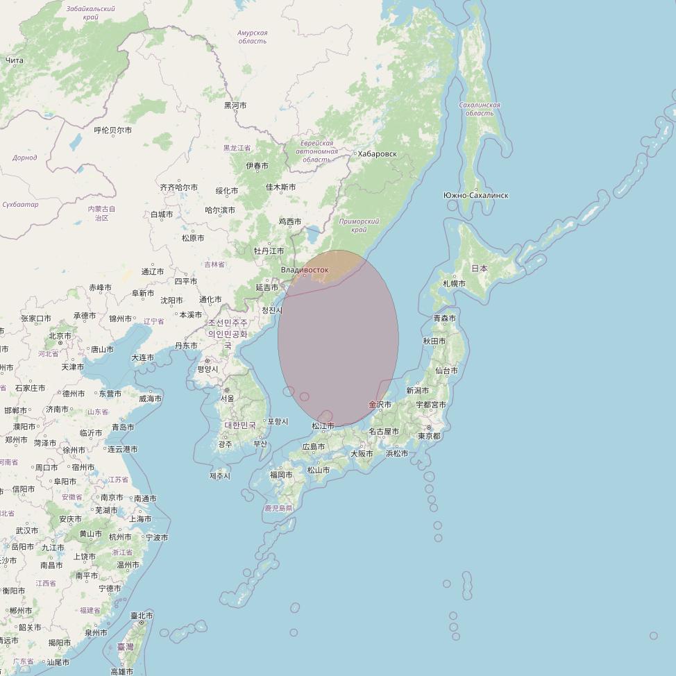 APSTAR 6D at 134° E downlink Ku-band S23 User Spot beam coverage map