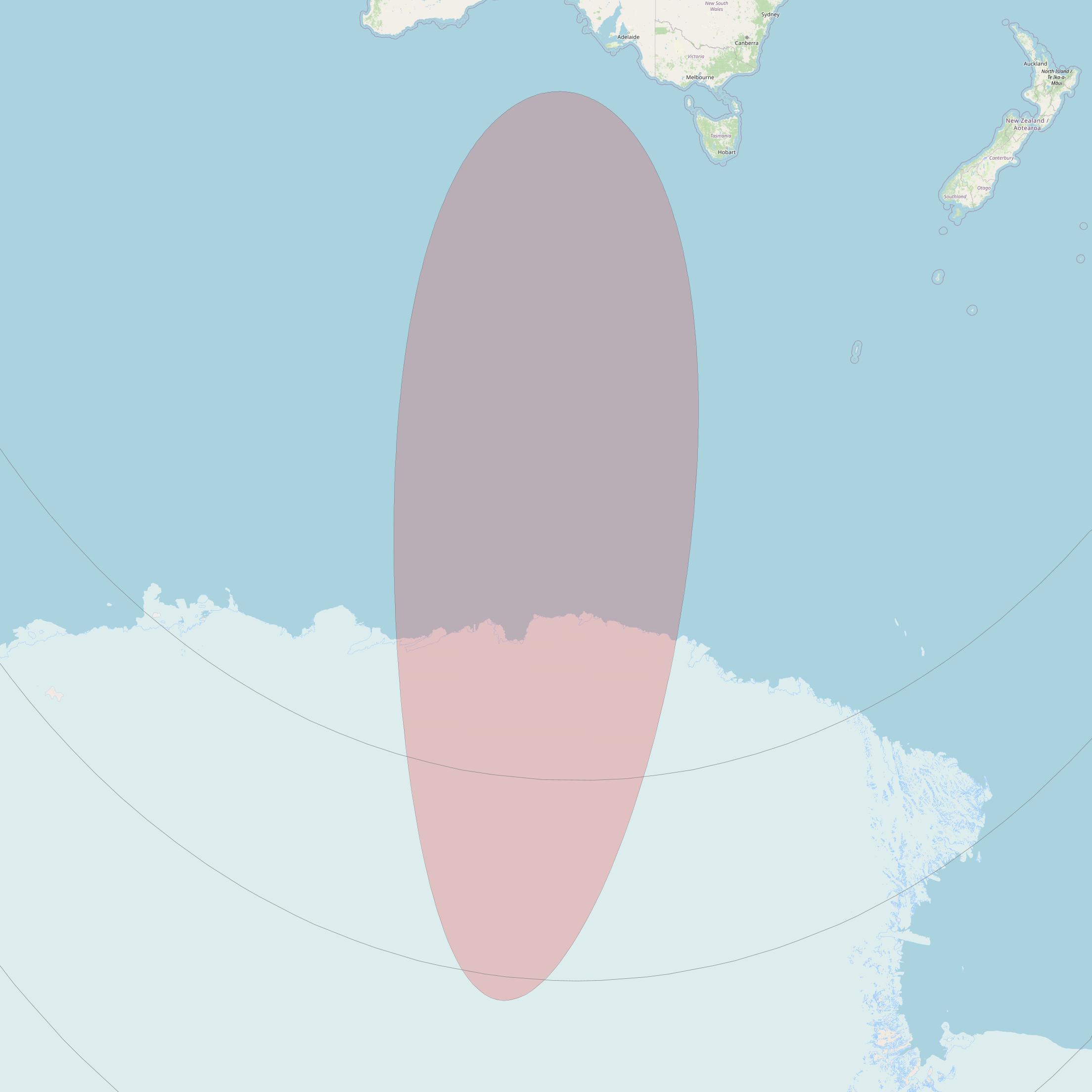 APSTAR 6D at 134° E downlink Ku-band S74 User Spot beam coverage map