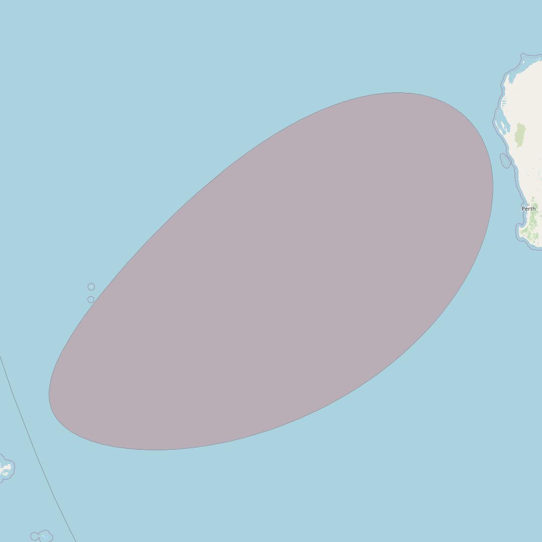 APSTAR 6D at 134° E downlink Ku-band S76 User Spot beam coverage map