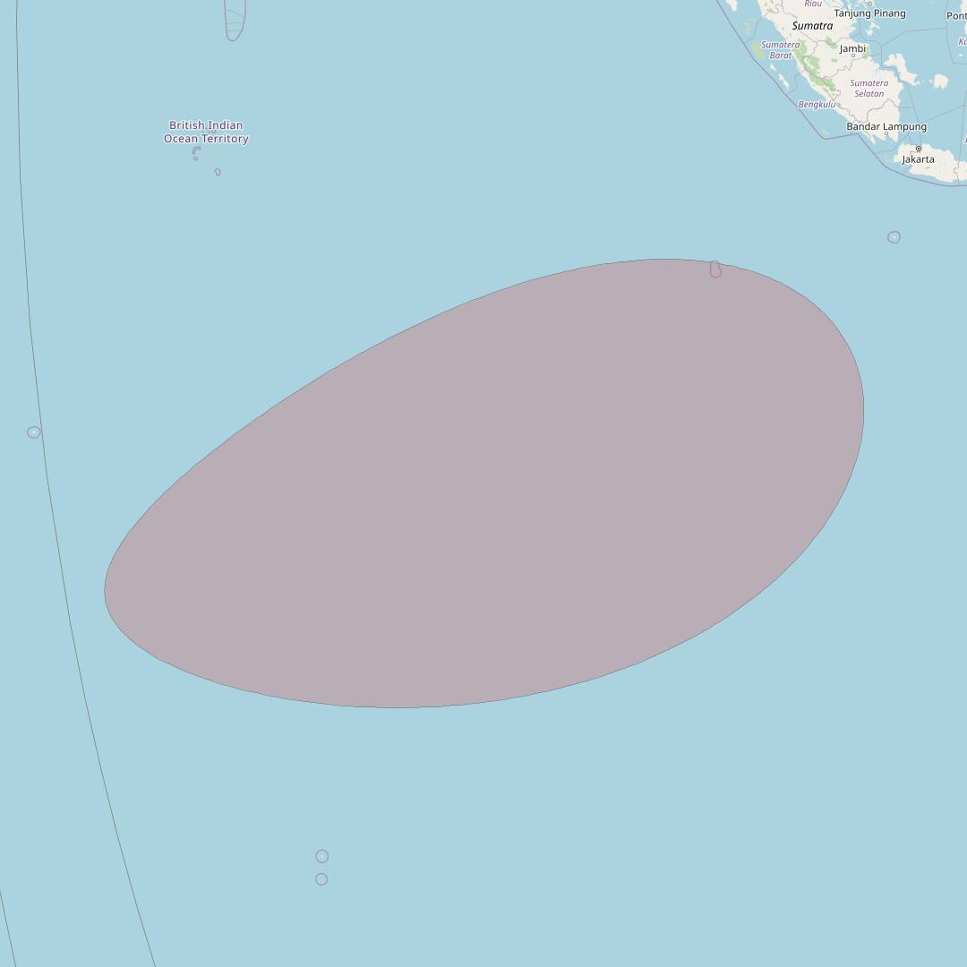 APSTAR 6D at 134° E downlink Ku-band S77 User Spot beam coverage map