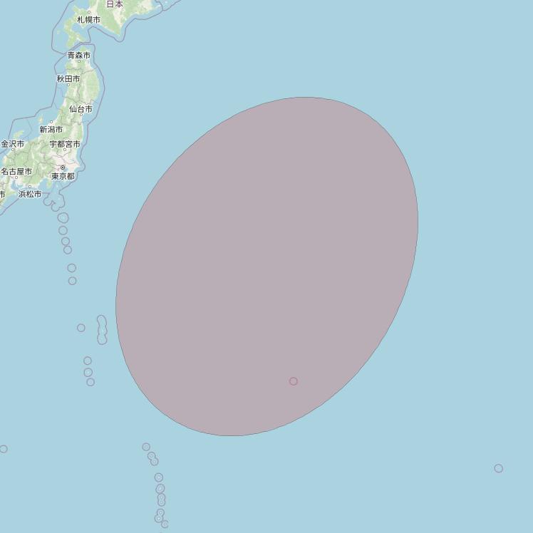 APSTAR 6D at 134° E downlink Ku-band S81 User Spot beam coverage map