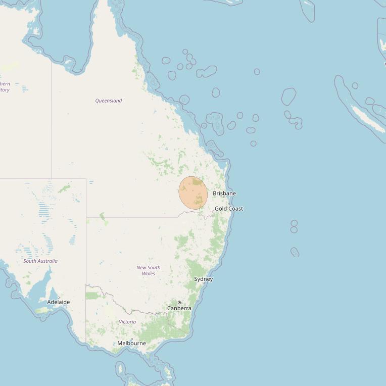 NBN-Co 1A at 140° E downlink Ka-band 19 narrow spot beam coverage map