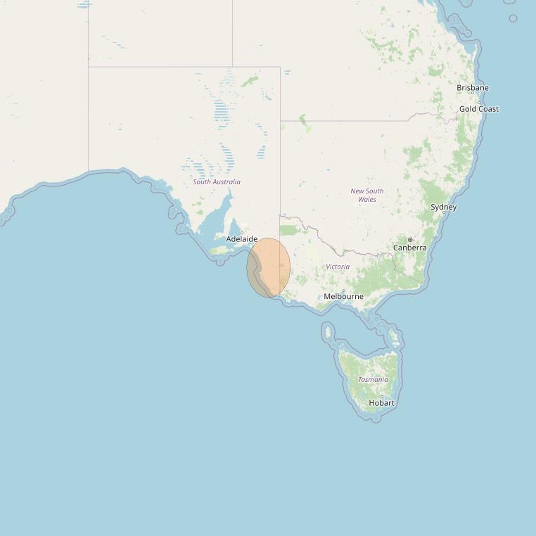 NBN-Co 1A at 140° E downlink Ka-band 45 narrow spot beam coverage map