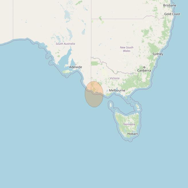 NBN-Co 1A at 140° E downlink Ka-band 50 narrow spot beam coverage map