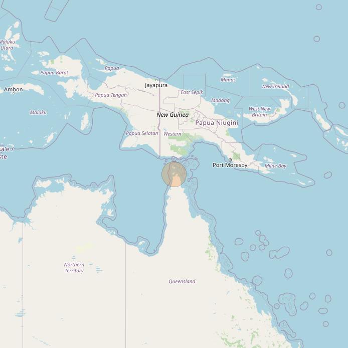 NBN-Co 1A at 140° E downlink Ka-band 57 narrow spot beam coverage map