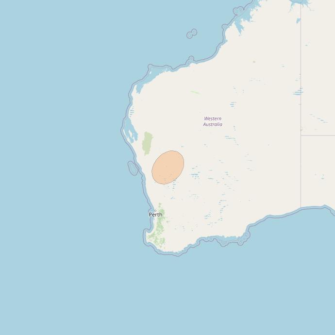 NBN-Co 1A at 140° E downlink Ka-band 62 narrow spot beam coverage map