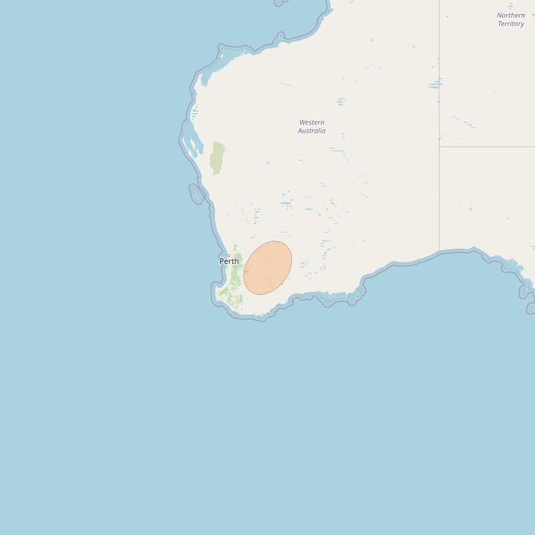 NBN-Co 1A at 140° E downlink Ka-band 67 narrow spot beam coverage map