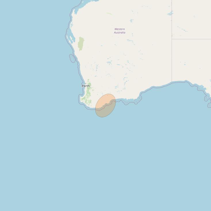 NBN-Co 1A at 140° E downlink Ka-band 69 narrow spot beam coverage map