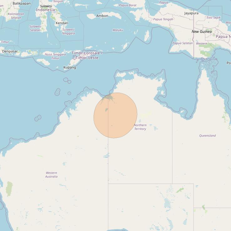 NBN-Co 1A at 140° E downlink Ka-band 82 wide spot beam coverage map