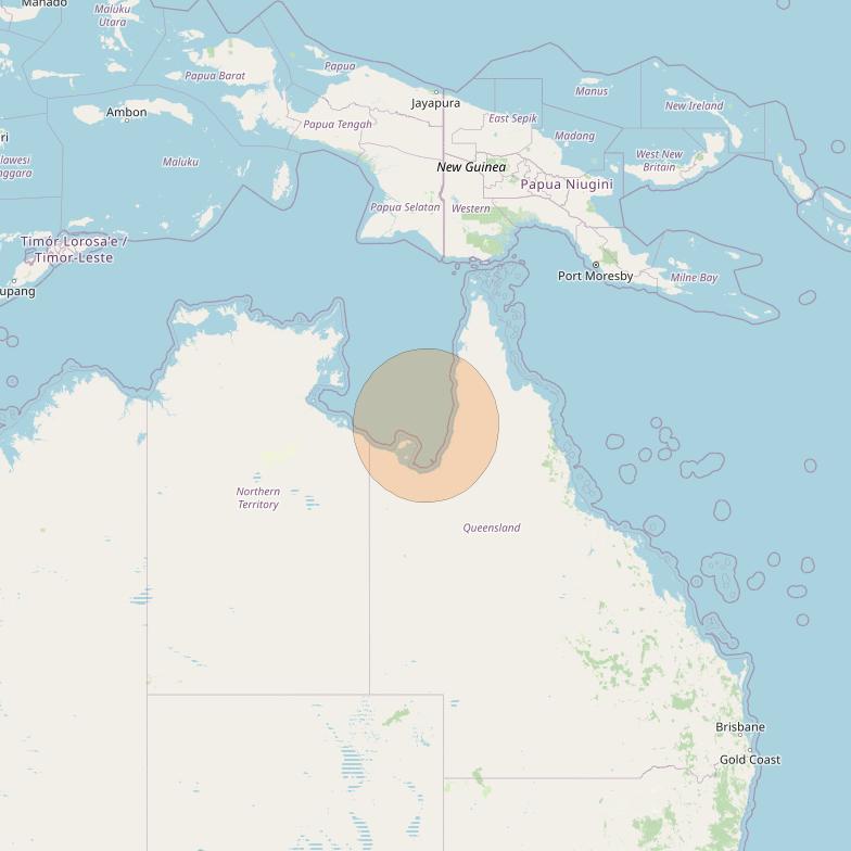 NBN-Co 1A at 140° E downlink Ka-band 84 wide spot beam coverage map