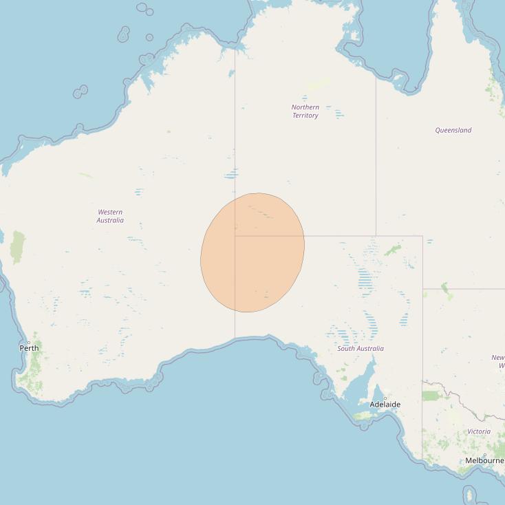 NBN-Co 1A at 140° E downlink Ka-band 94 wide spot beam coverage map