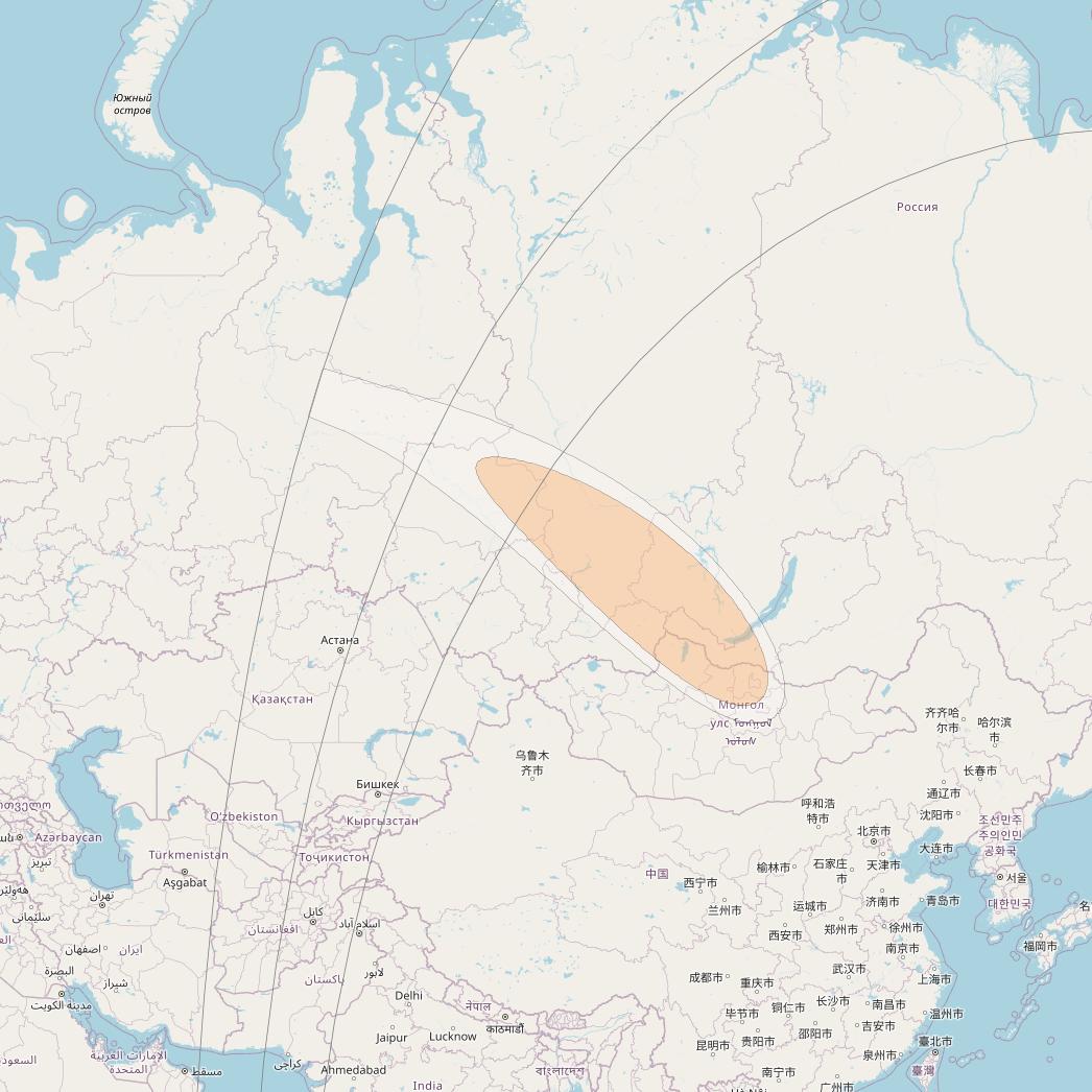 Express AM5 at 140° E downlink Ka-band Spot 02 beam coverage map