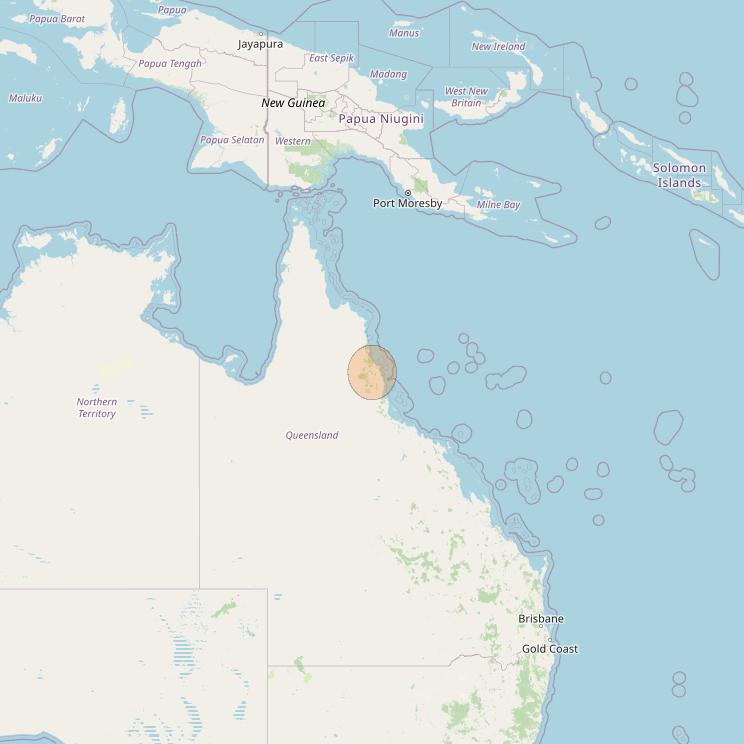 NBN-Co 1B at 145° E downlink Ka-band N001 User Spot beam coverage map