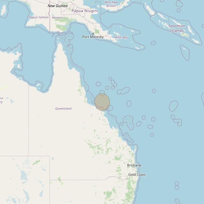 NBN-Co 1B at 145° E downlink Ka-band N003 User Spot beam coverage map