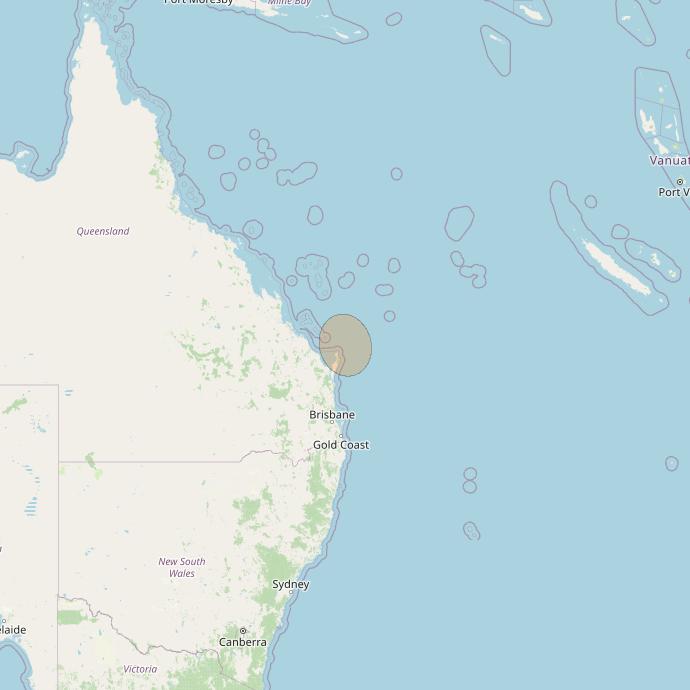 NBN-Co 1B at 145° E downlink Ka-band N016 Spot beam coverage map