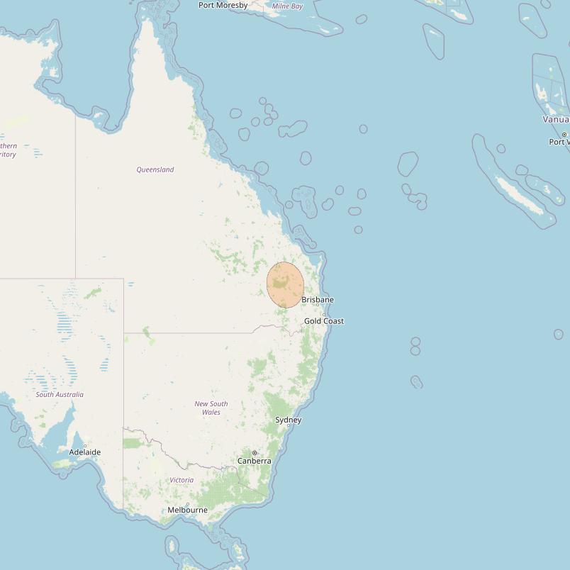 NBN-Co 1B at 145° E downlink Ka-band N019 Spot beam coverage map