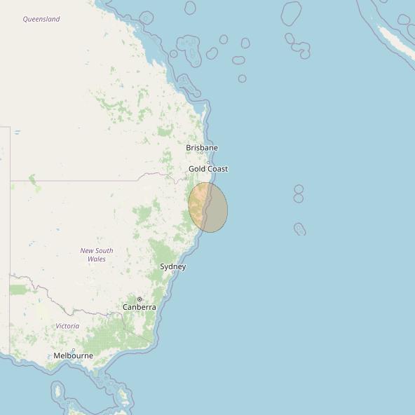 NBN-Co 1B at 145° E downlink Ka-band N029 Spot beam coverage map