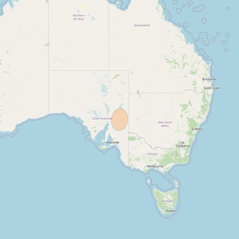 NBN-Co 1B at 145° E downlink Ka-band N031 Spot beam coverage map