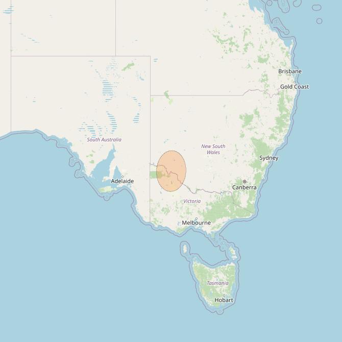 NBN-Co 1B at 145° E downlink Ka-band N038 Spot beam coverage map