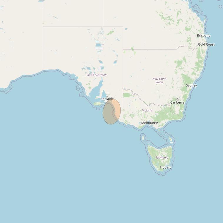 NBN-Co 1B at 145° E downlink Ka-band N044 Spot beam coverage map