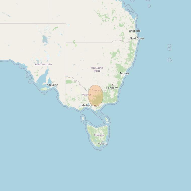 NBN-Co 1B at 145° E downlink Ka-band N047 Spot beam coverage map