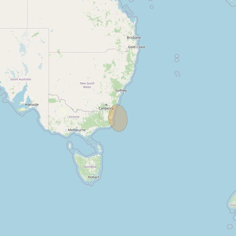 NBN-Co 1B at 145° E downlink Ka-band N049 Spot beam coverage map