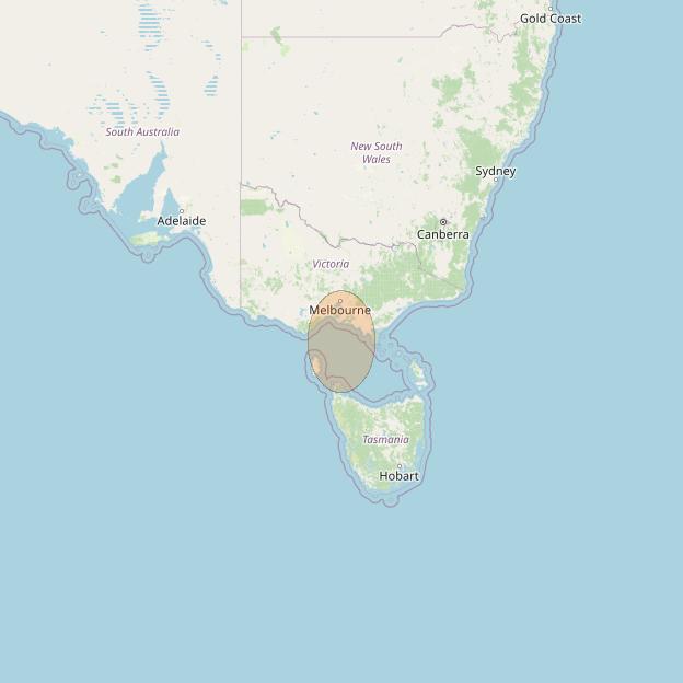 NBN-Co 1B at 145° E downlink Ka-band N051 Spot beam coverage map