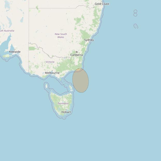 NBN-Co 1B at 145° E downlink Ka-band N053 Spot beam coverage map